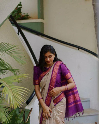 Traditional Paithani Saree - Karuna Creation