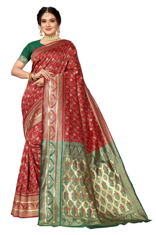 Premium Banarasi Cotton silk Saree - Karuna Creation