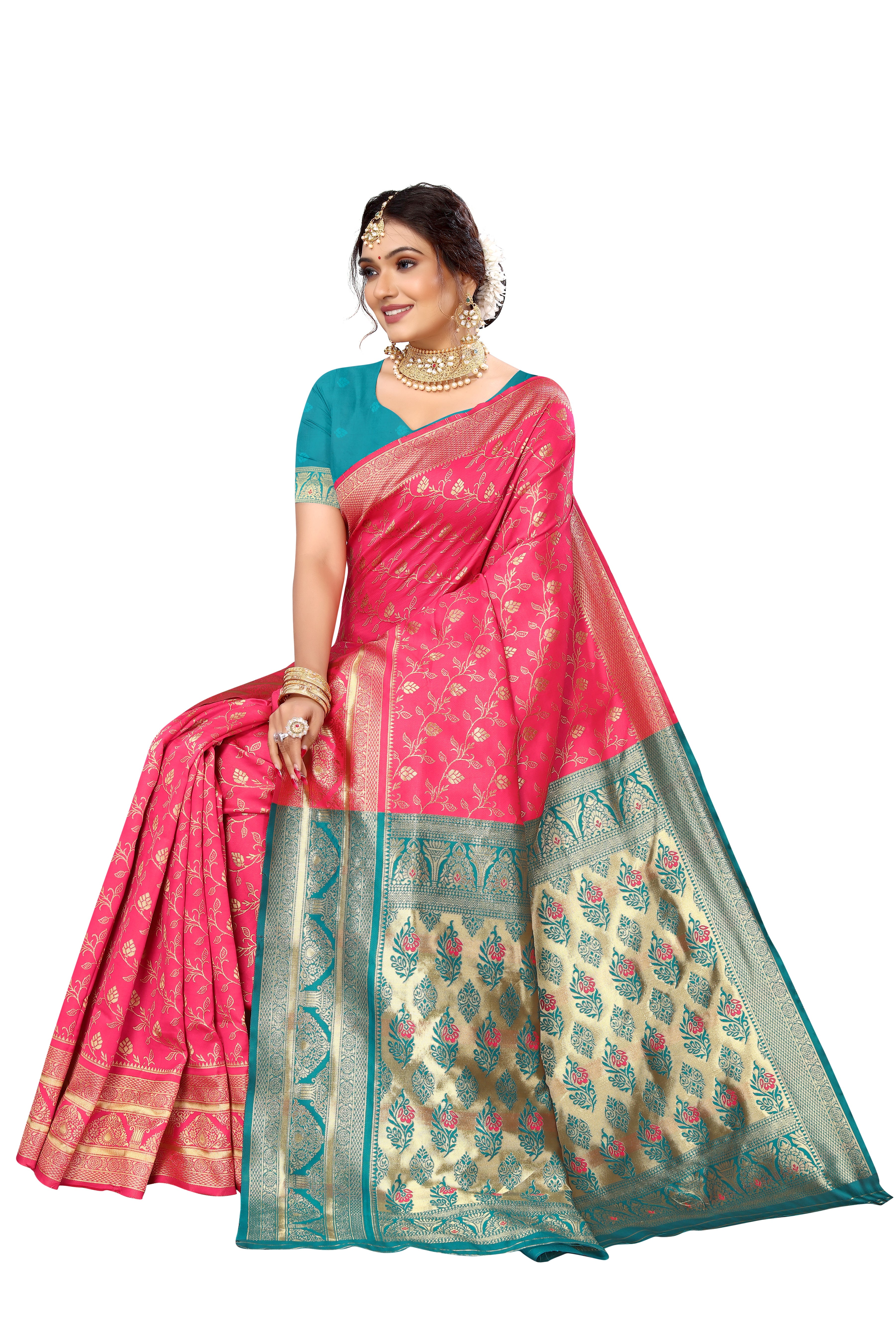 Premium Banarasi Cotton silk Saree - Karuna Creation